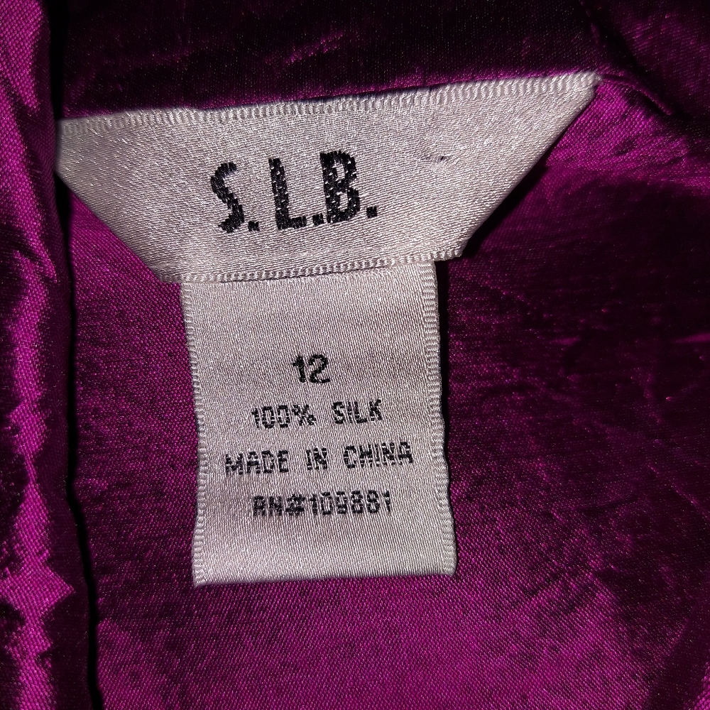 S.L.B. 100% silk wrap top size 12 - Picture 9 of 10